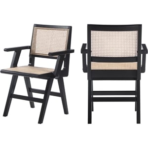 Meridian Furniture Preston Black Dining Arm Chair (Set of 2)