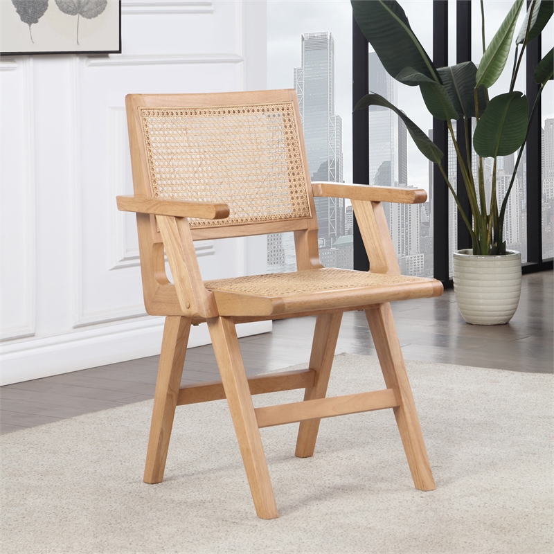 Meridian Furniture Preston Natural Dining Arm Chair (Set of 2)