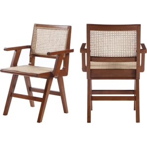 Meridian Furniture Preston Walnut Dining Arm Chair (Set of 2)