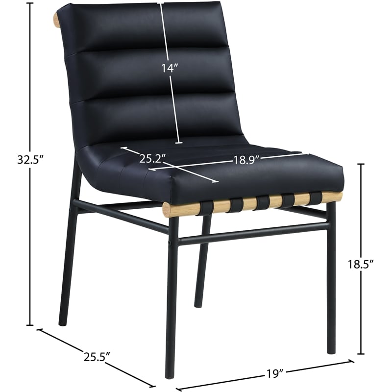 Meridian Furniture Burke Black Dining Chair (Set of 2)