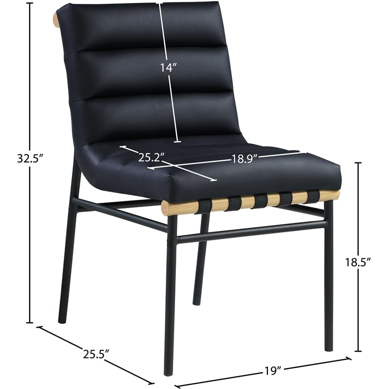 Meridian Furniture Burke Black Dining Chair (Set of 2)