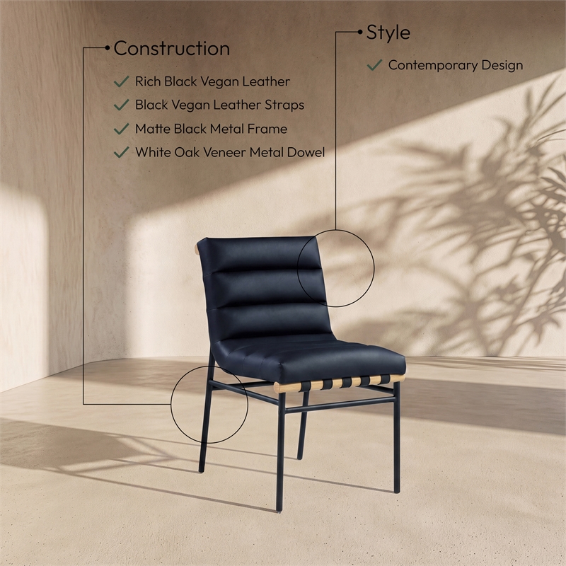 Meridian Furniture Burke Black Dining Chair (Set of 2)