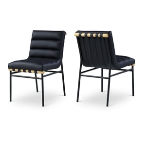 meridian furniture burke black dining chair (set of 2)