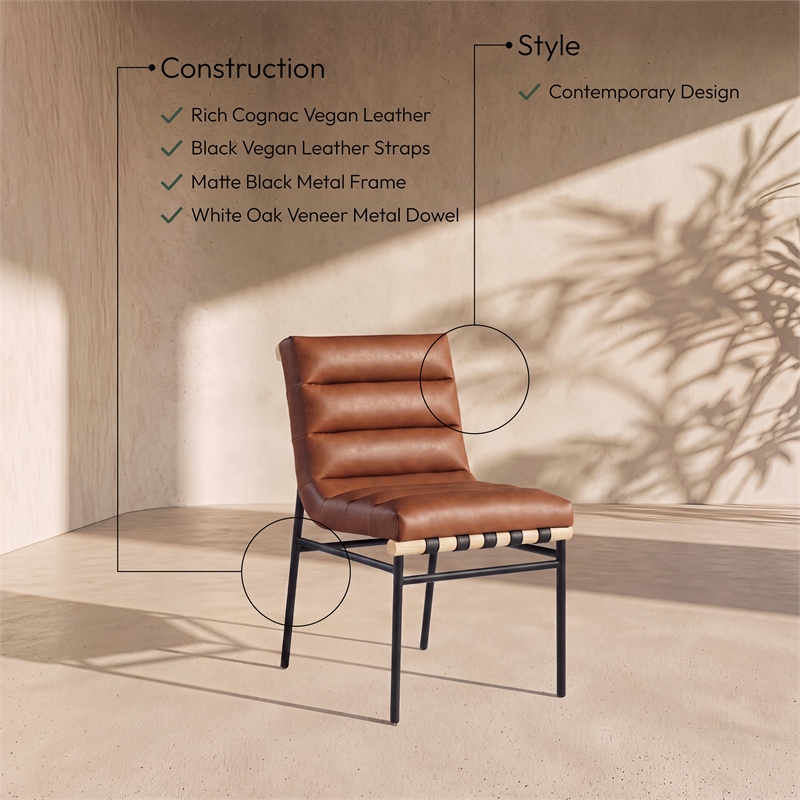 Meridian Furniture Burke Cognac Dining Chair (Set of 2)