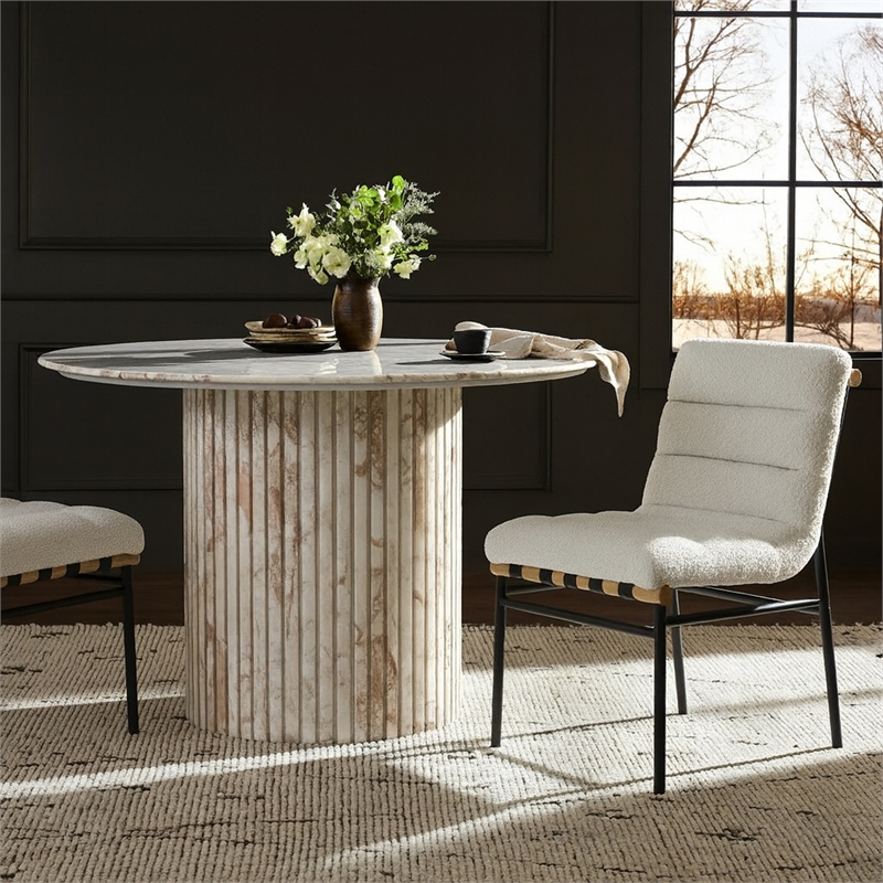 Meridian Furniture Burke Cream Dining Chair (Set of 2)