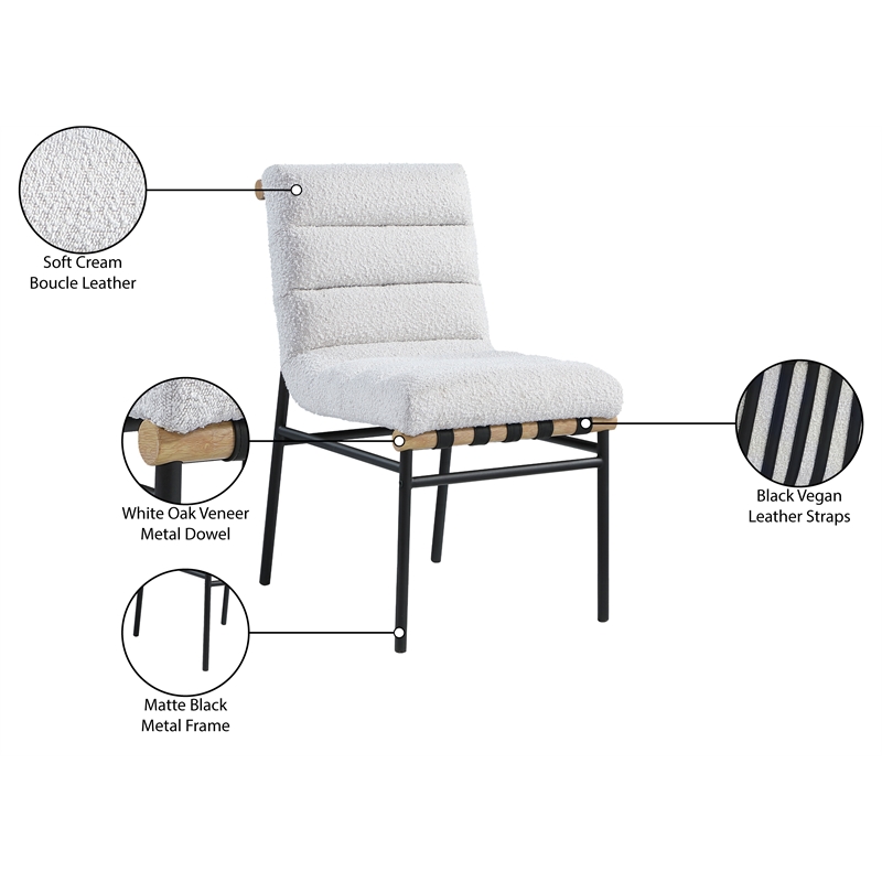 Meridian Furniture Burke Cream Dining Chair (Set of 2)