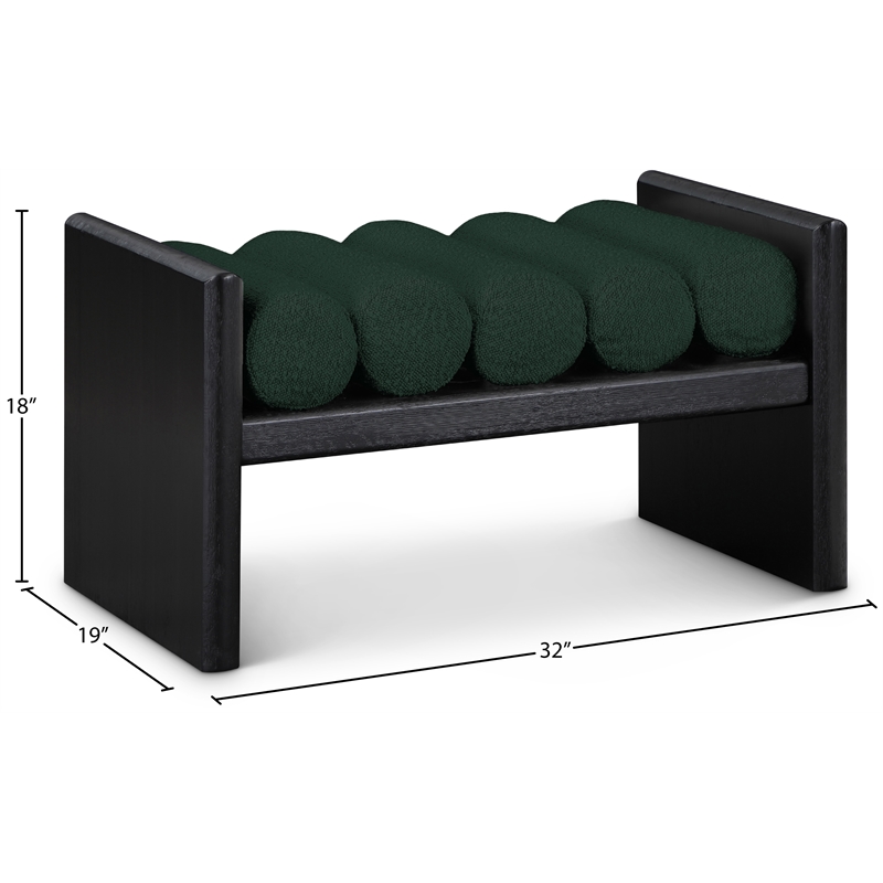 Meridian Furniture Waverly Green Bench