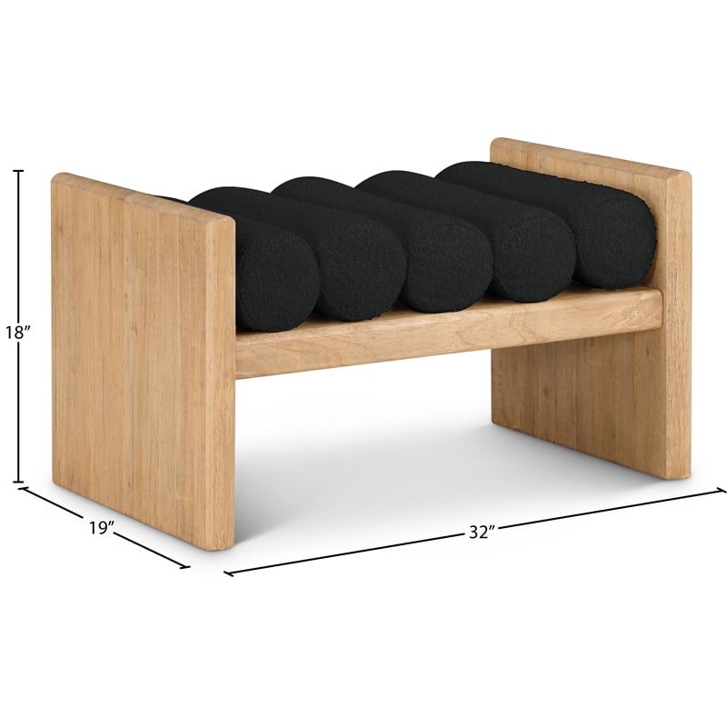 Meridian Furniture Waverly Black Bench