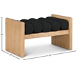 Meridian Furniture Waverly Black Bench