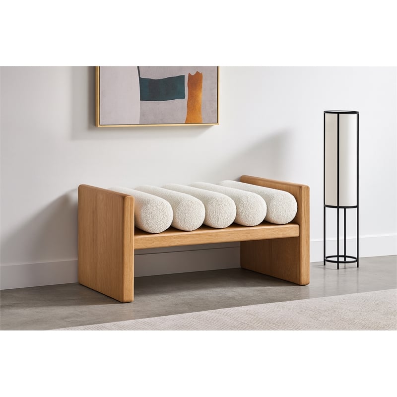 Meridian Furniture Waverly Cream Bench