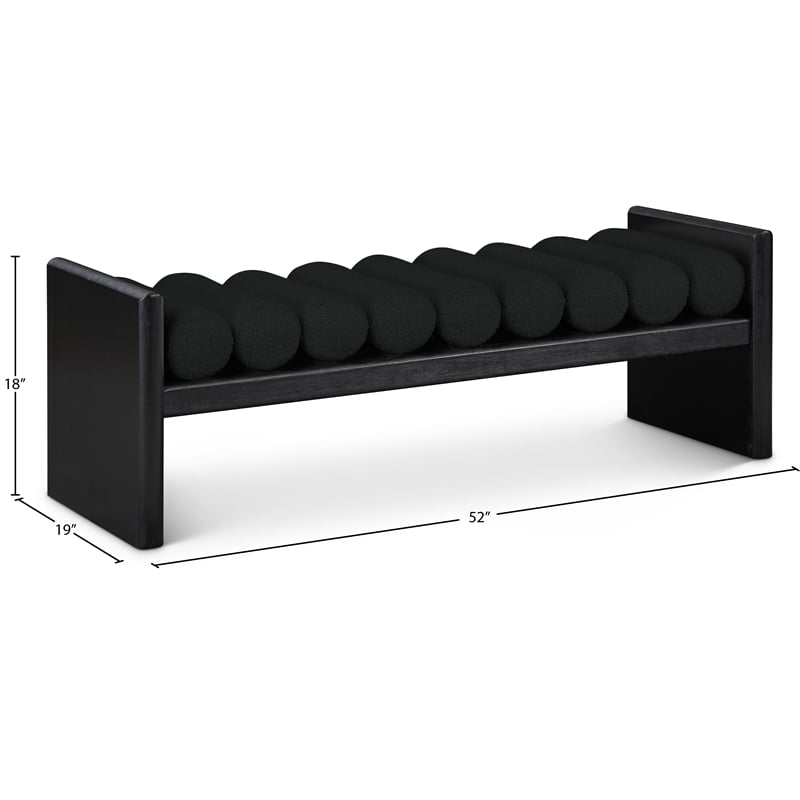 Meridian Furniture Waverly Black Bench