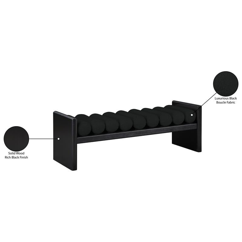 Meridian Furniture Waverly Black Bench