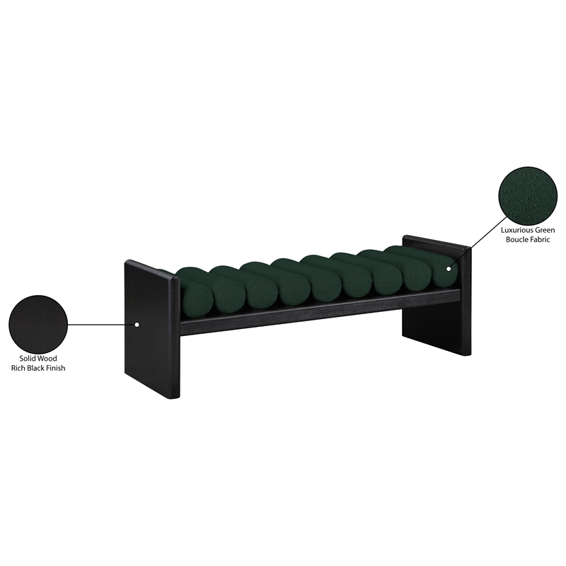 Meridian Furniture Waverly Green Bench