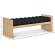 Meridian Furniture Waverly Black Bench