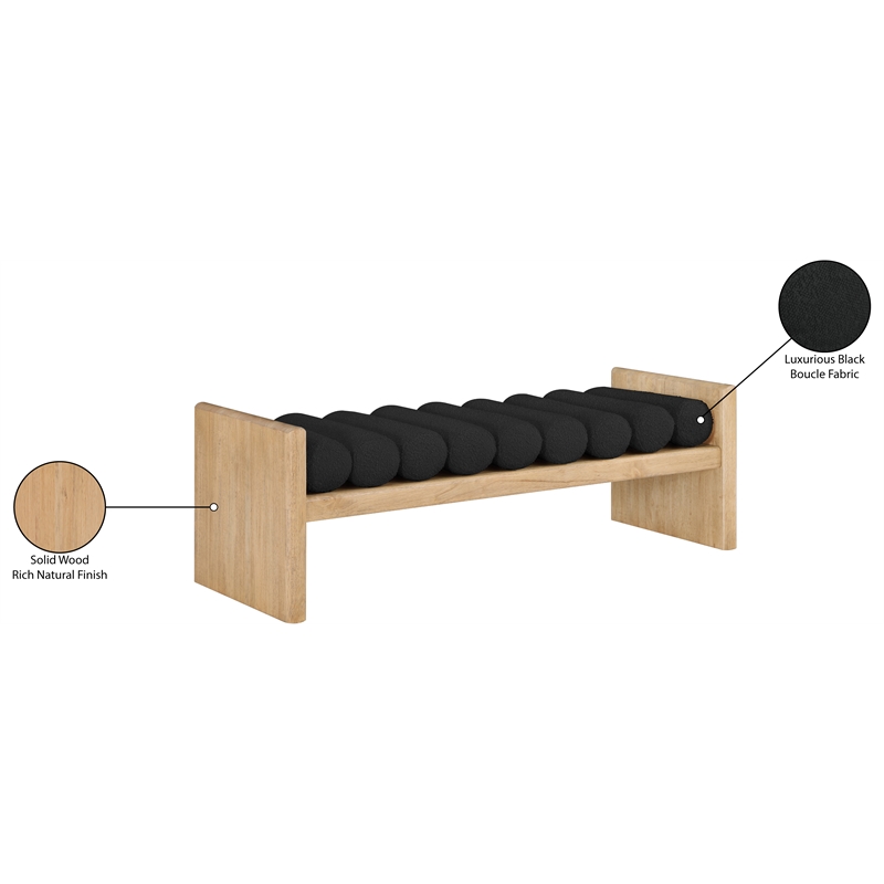 Meridian Furniture Waverly Black Bench