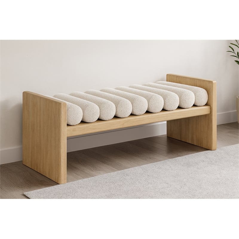 Meridian Furniture Waverly Cream Bench