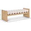 Meridian Furniture Waverly Cream Bench