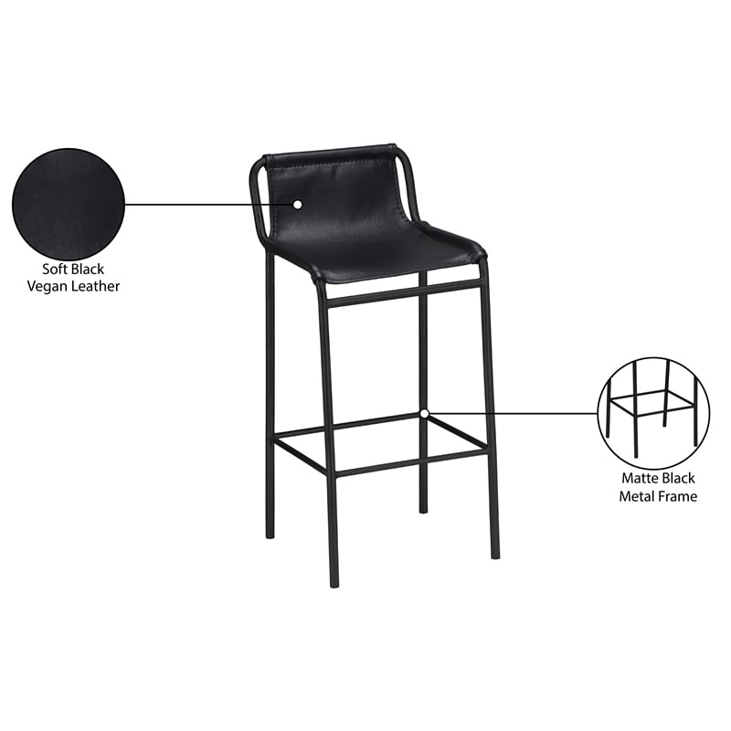 Meridian Furniture Dax Black Counter Stool