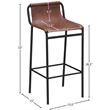 Meridian Furniture Dax Brown Counter Stool