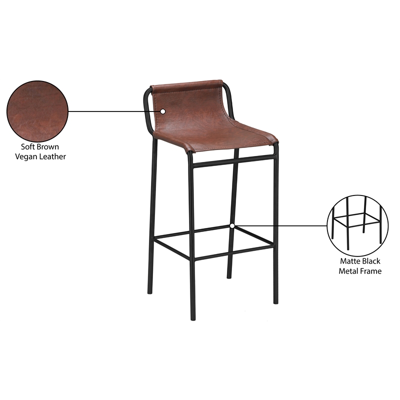 Meridian Furniture Dax Brown Counter Stool