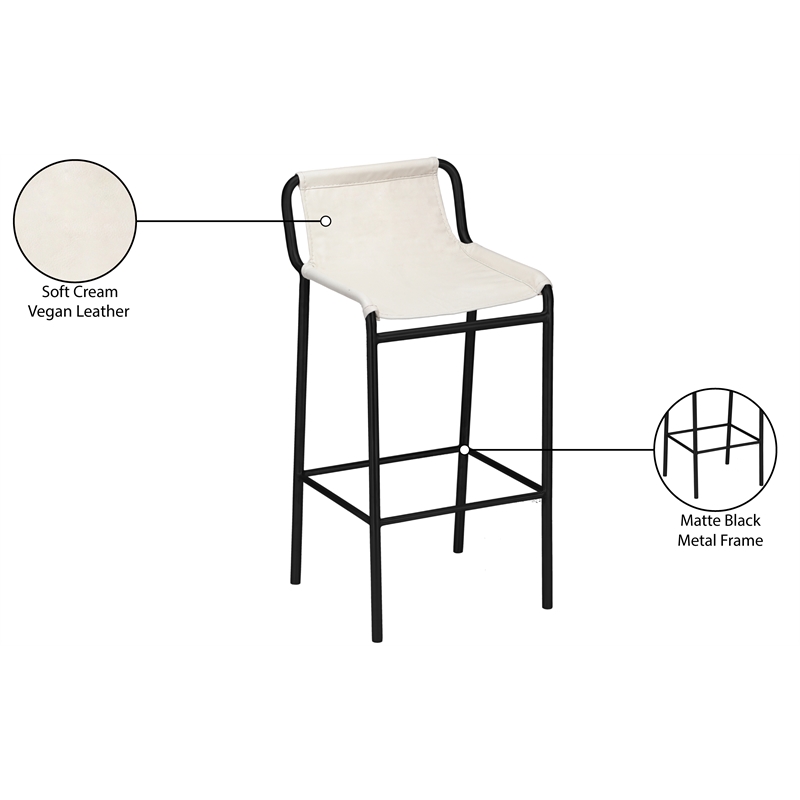 Meridian Furniture Dax Cream Counter Stool