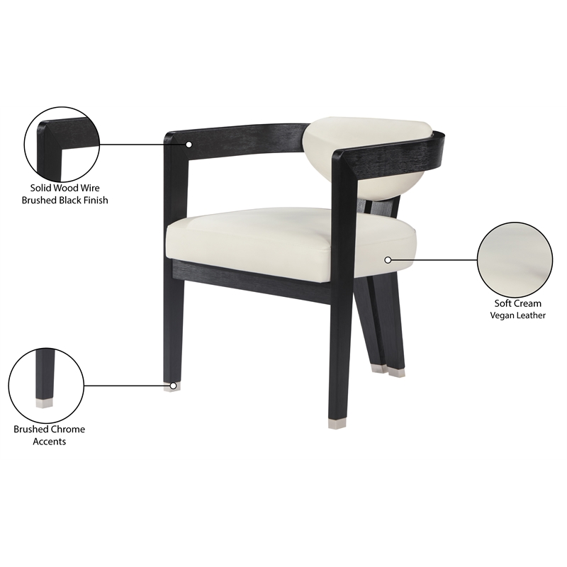Meridian Furniture Carlyle Cream Dining Chair