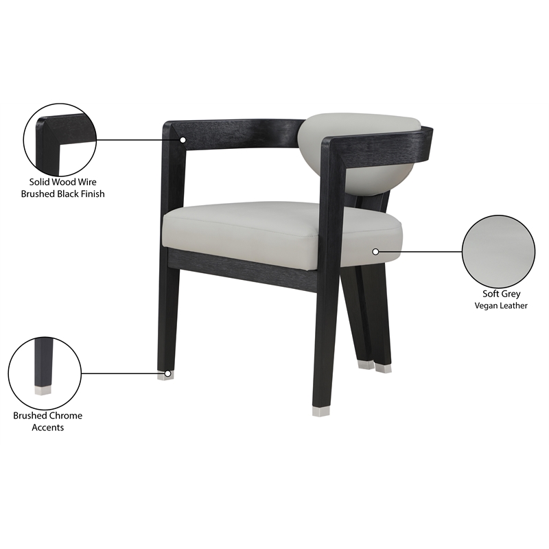 Meridian Furniture Carlyle Grey Dining Chair