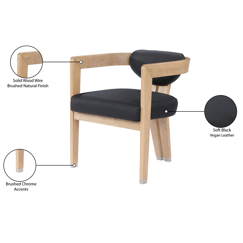 Meridian Furniture Carlyle Black Dining Chair