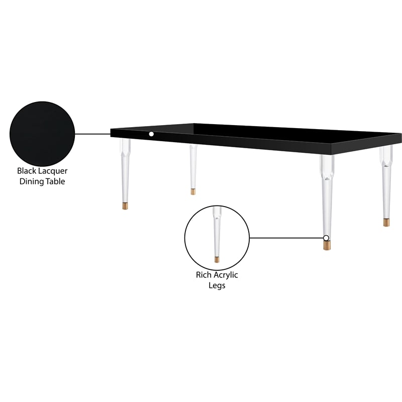 Meridian Furniture Bethany Black Dining Table
