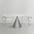 Meridian Furniture Emery White Marble Dining Table
