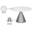 Meridian Furniture Emery White Marble Dining Table