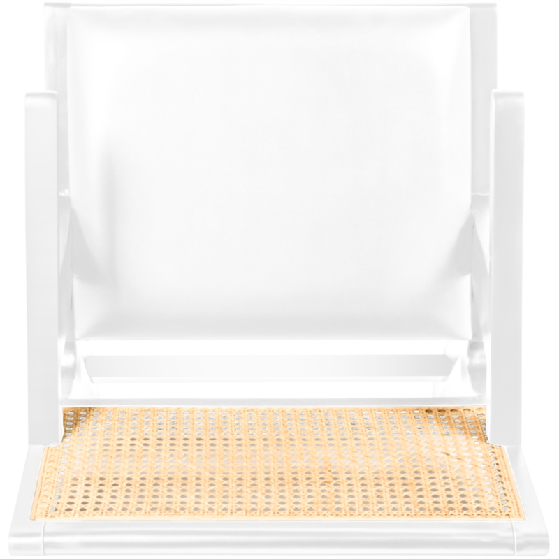 Meridian Furniture Abby White Vegan Leather Dining Arm Chair (Set of 2)