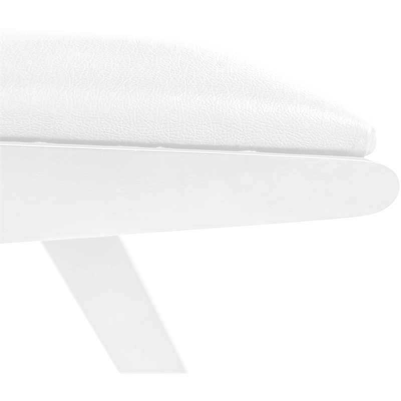 Meridian Furniture Abby White Vegan Leather Dining Arm Chair (Set of 2)