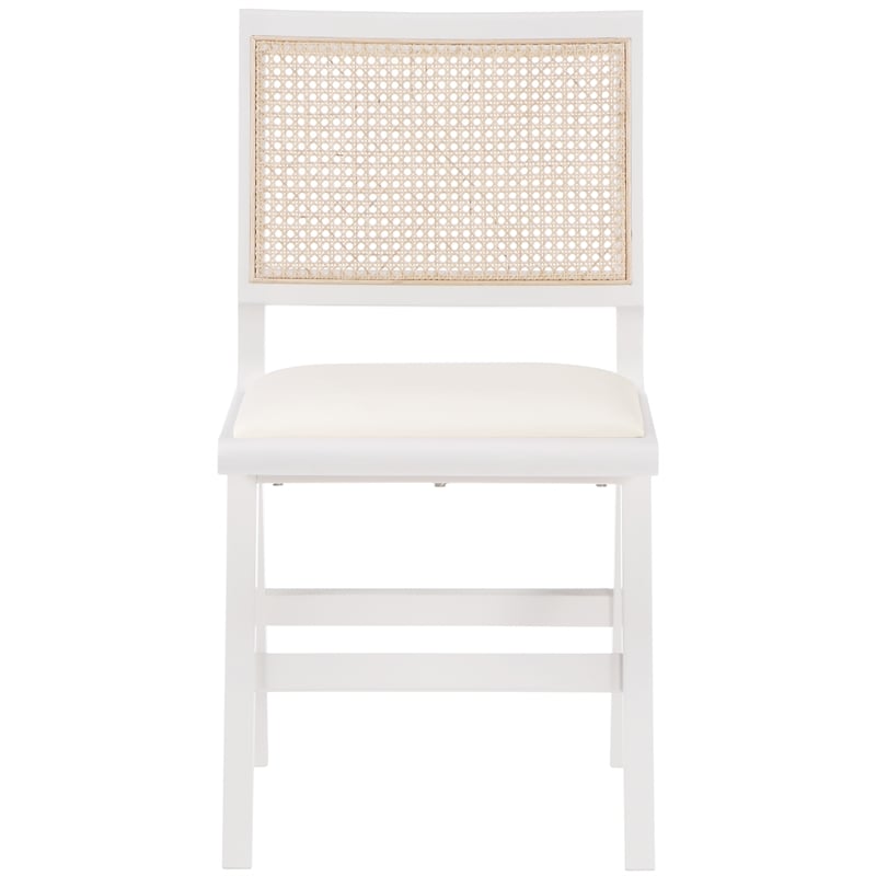 Meridian Furniture Abby White Vegan Leather Dining Side Chair (Set of 2)