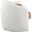 Meridian Furniture Acadia Cream Boucle / Cognac Vegan Leather Accent Chair