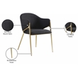 Meridian Furniture Nial Black Dining Chair (Set of 2)