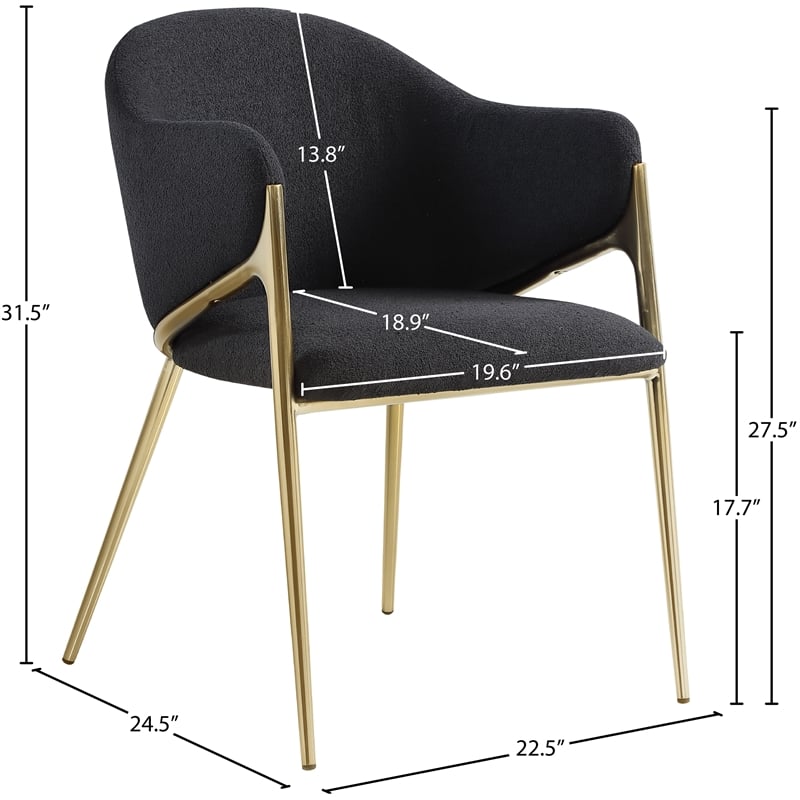 Meridian Furniture Nial Black Dining Chair (Set of 2)