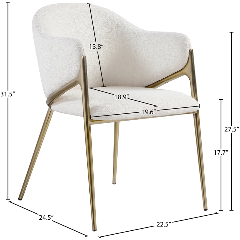 Meridian Furniture Nial Cream Dining Chair (Set of 2)