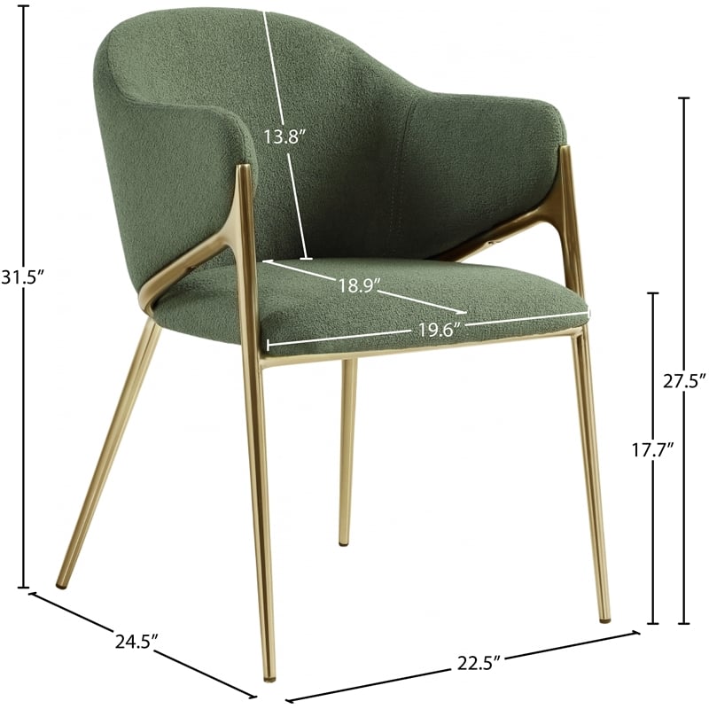 Meridian Furniture Nial Green Dining Chair (Set of 2)