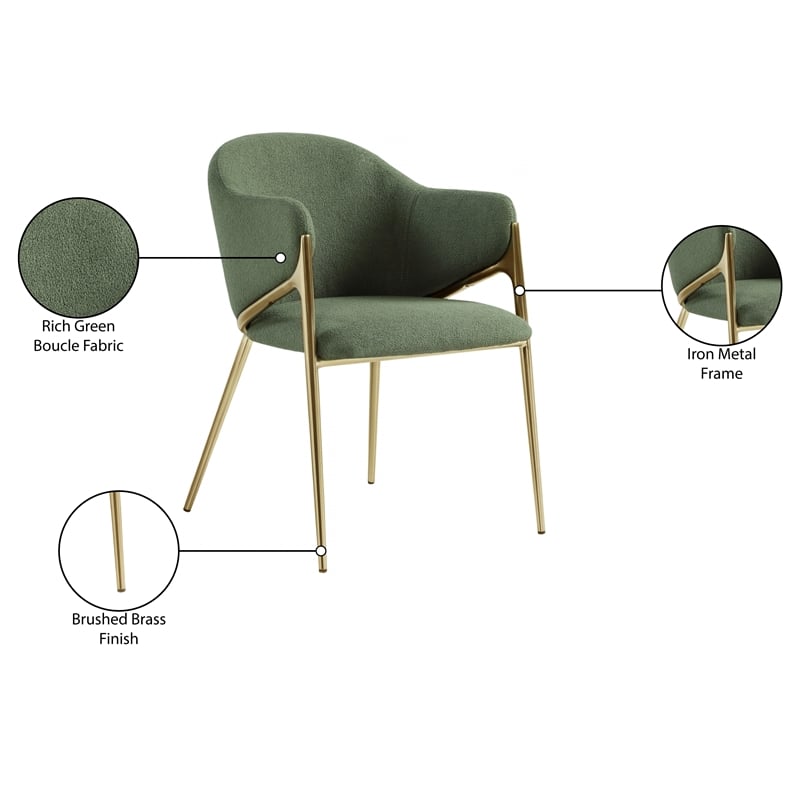 Meridian Furniture Nial Green Dining Chair (Set of 2)