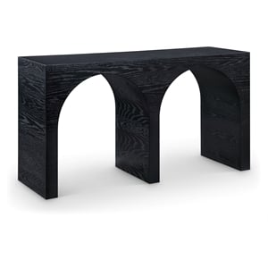 meridian furniture june black oak console table