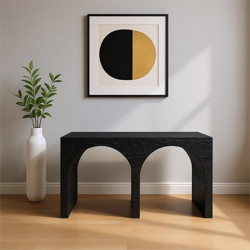 Meridian Furniture June Black Oak Console Table