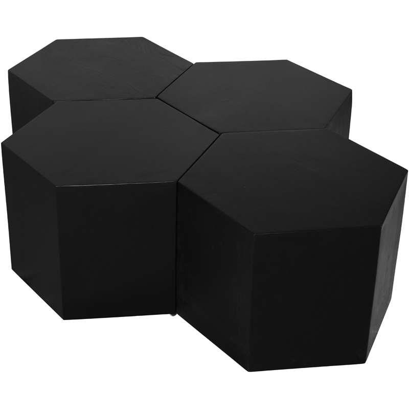 Meridian Furniture Eternal 4- Pc. Black Oak Wood Coffee Table