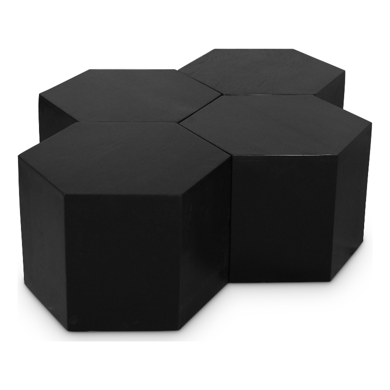 Meridian Furniture Eternal 4- Pc. Black Oak Wood Coffee Table
