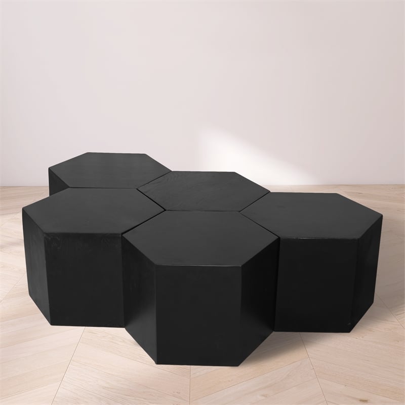 Meridian Furniture Eternal 5-Pc. Black Oak Wood Coffee Table