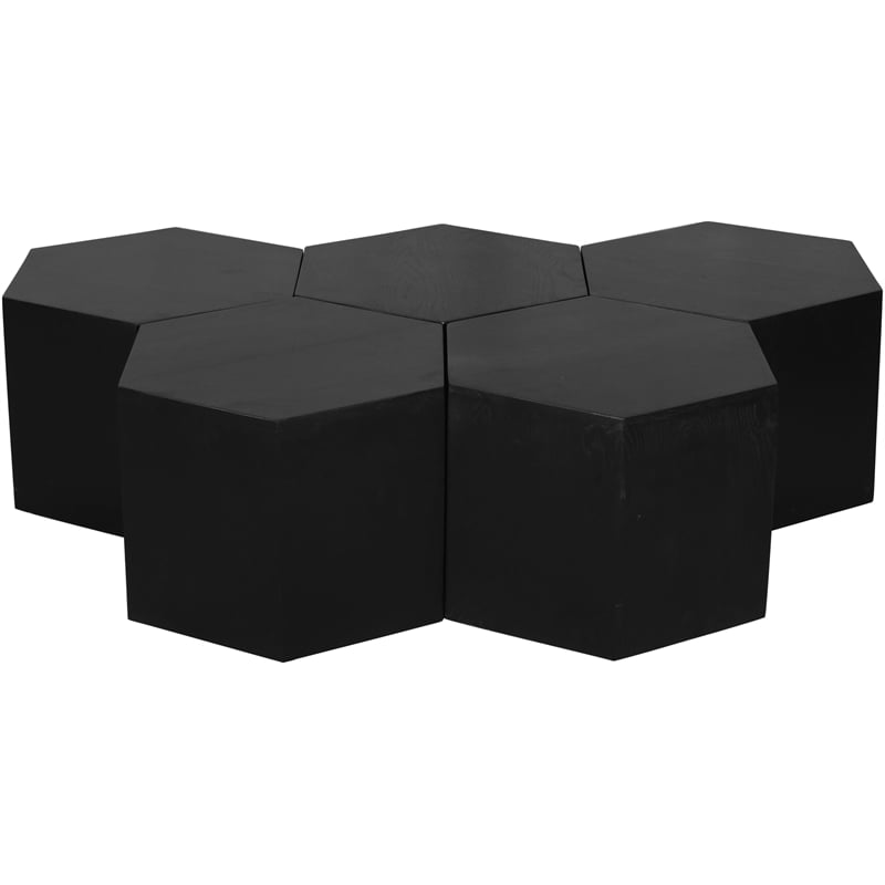 Meridian Furniture Eternal 5-Pc. Black Oak Wood Coffee Table