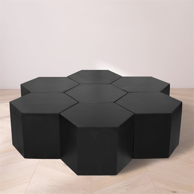Meridian Furniture Eternal 7-Pc. Black Oak Wood Coffee Table
