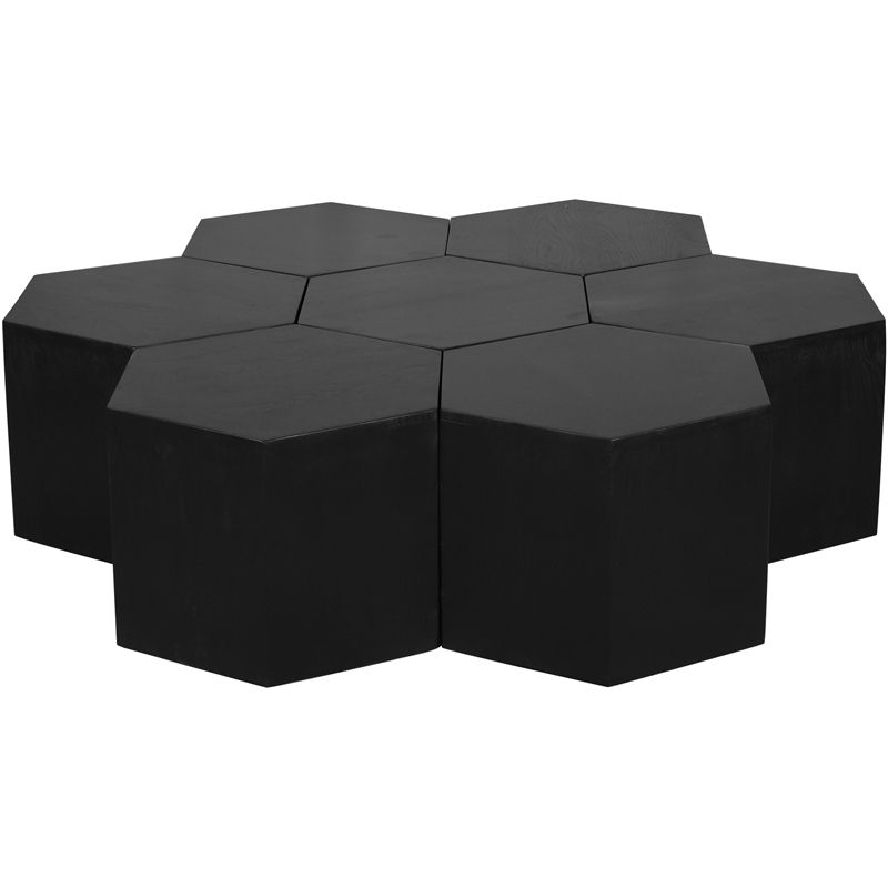 Meridian Furniture Eternal 7-Pc. Black Oak Wood Coffee Table
