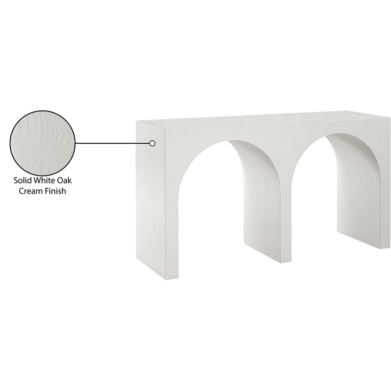 Meridian Furniture June Cream Oak Console Table