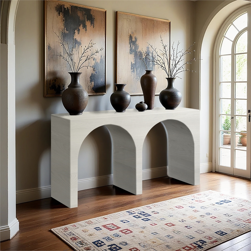 Meridian Furniture June Cream Oak Console Table
